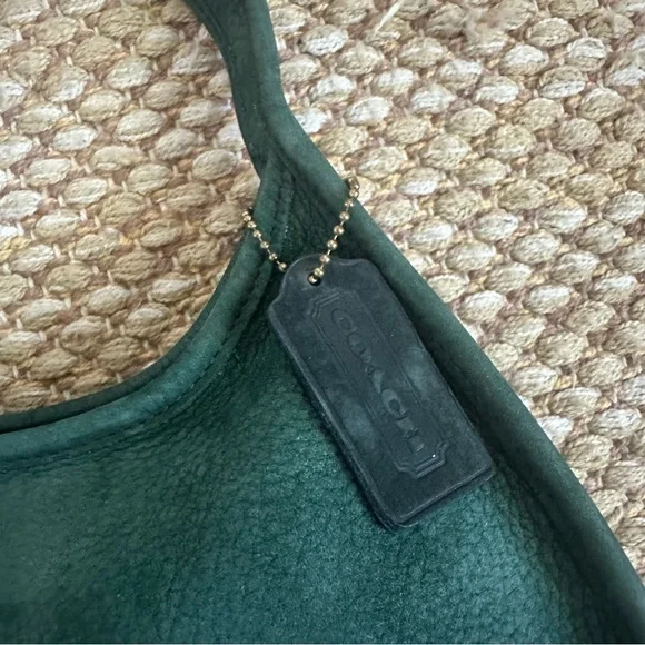 Vintage Coach Ergo Nubuck Suede Spruce Green Handbag Made in USA 4399 Hobo Purse - Picture 3 of 8